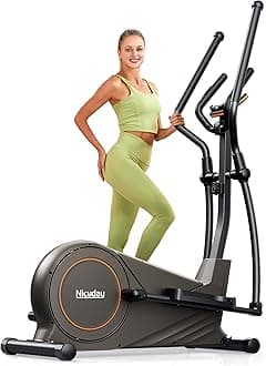 Niceday Elliptical Exercise Machine, Elliptical Machine for Home, Magnetic Elliptical Trainer with 15.5IN-19IN Stride, 16 Resistance Levels, 400LBS Loading Capacity, Support Kinomap APP