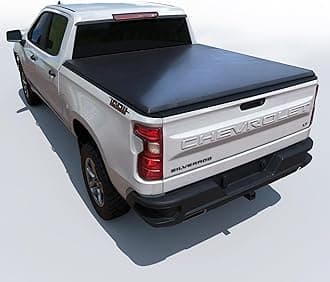Toptiny Soft Folding Truck Bed Tonneau Cover |TSTF029|Fits 2019-2026 Chevy Silverado/GMC Sierra 5'10" Bed (69.9")