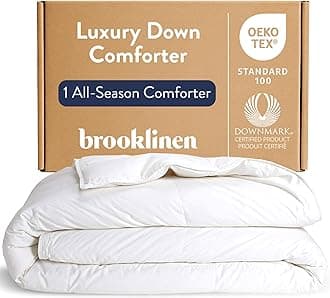 Brooklinen Down Comforter Queen/Full Duvet Insert, All-Season Warmth