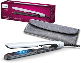 Philips 5000 Series Hair Straightener with ThermoShield Technology in White [Model BHS520/00]