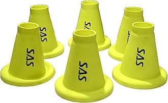 PVC Cricket Batting tee for Cricket practices Pack of 6 Yellow