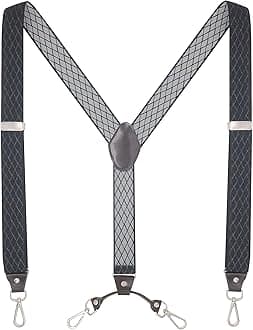 Men's Suspenders with Swivel Hooks and Adjustable Braces, Suitable for Heavy Duty, Big and Tall