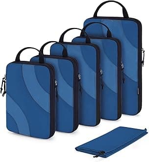 Compression Packing Cubes, 6 Set/4 Set/2 Set Travel Packing Cubes for Carry on Suitcases, Compression Suitcase Organizers Bag Set & Travel Cubes for Luggage, Lightweight Packing Organizers