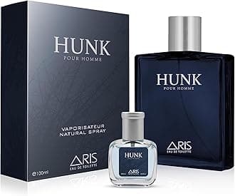 ARIS Hunk Eau de Parfum – Long-Lasting Lemon and Woody Fragrance for Men – 100mL Perfume Spray with Bonus 15mL Perfume Sample (Randomly Selected)