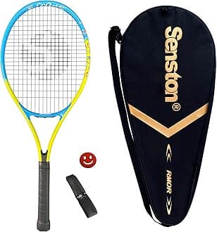 Senston27 inch Tennis Racket Professional Tennis Racquet,Good Control Grip,Strung with Cover,Tennis Overgrip, Vibration Damper