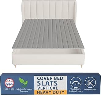 Greaton, 0.75-Inch Heavy Duty Vertical Wooden Bunkie Board/Bed Slats, Twin, Grey