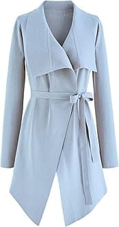 CHICWISH Women's Wide Knit Light Cardigan Coatigan Lapel Jacket