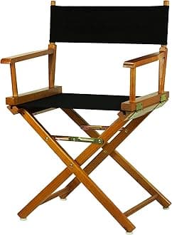 18" Director's Chair Honey Oak Frame-Black Canvas