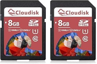 Pack of 2 8GB SD Card SDHC Memory Card, UHS-I U1 Class 10 (8GB)