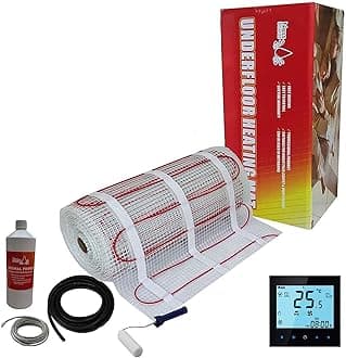 Electric Underfloor Heating kit 150w - 18.0m2 - Black WiFi Thermostat