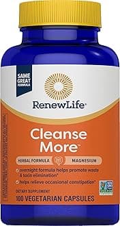 Detox Cleanse More, Reduces Bloating and Restores Regularity, Overnight Constipation Relief, Soy, Dairy and gluten-free, 100 Capsules