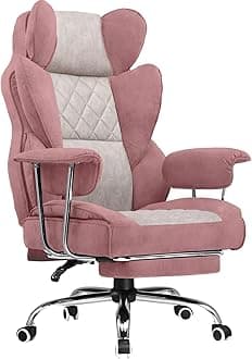 COMHOMA Big and Tall Gaming Chair with Pocket Spring Lumbar Support, Ergonomic Office Chair with Footrest, Executive Desk Chair with Outward Fixed Soft Armrests, Computer Chair with High Back, GYPK