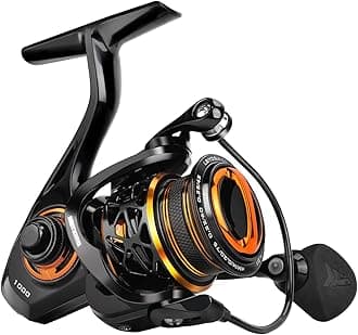 Zephyr Spinning Reels – 7+1/6+1 BB – Carbon Fiber Drag – Stainless Steel Shaft – Aluminum & CNC Spool – Black/Green/Orange – Sizes 500/1000 SFS – ICE Fishing Ready Reels!