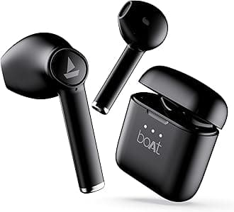 Airdopes 131/8 with 60 Hrs Playback, ASAP Charge Truly Wireless Bluetooth in Ear Earbuds with Mic (Active Black)