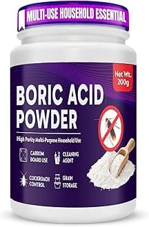 United’s 200g Boric Acid Powder for Cockroaches Control, Multi Purpose Cleaner Powder for Household Cleaning, Carrom Board Use & Rice Storage Protection – Effective & Safe Stain Remover for Kitchen