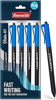 VISTA Ball Pen SET - 5 BLUE PENS WITH COMFORTABLE GRIP |BLUE BALL PENS FOR WRITING | PEN FOR STUDENTS & OFFICE STATIONERY | 0.7 mm TIP SIZE