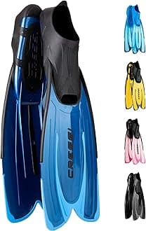 Agua Adjustable Fins - Lightweight Swim Flippers - Long Fins and Greater Propulsion - Comfort Fit and Snorkel Ready
