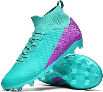 Soccer Cleats for Mens Womens Indoor Soccer Shoes Unisex Baseball Turf Shoes Youth Rugby Shoes Adult AG FG TF Football Boots Wide Training Sneaker