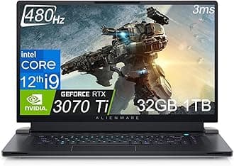 Alienware x17 R2 17.3" 480Hz FHD (Intel 12th Gen Core i9-12900H, 32GB DDR5 RAM, 1TB PCIe SSD, NVIDIA GeForce RTX 3070 Ti 8GB) Gaming Laptop with RGB Backlit, WiFi 6E, Thunderbolt 4, HD Webcam, Win 11
