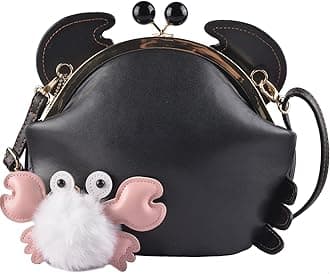 Crab Handbag Crayfish Shells Crossbody Bag Novelty Animal Shaped Purse Detachable Shoulder Bag for Women Girl