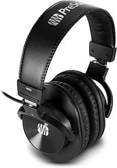 HD5 Professional Monitoring Headphones —Wired, Closed-Back, Over-Ear Studio Recording Headphones for Professional Mixing and Monitoring