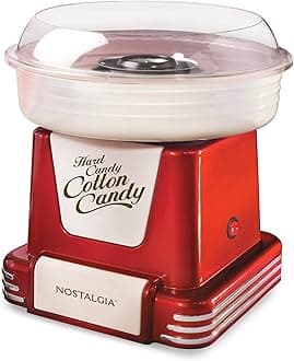 Nostalgia PCM805RETRORED Retro Series Hard & Sugar Free Candy Cotton Candy Maker