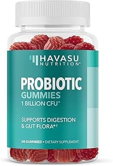 Probiotic Gummies for Digestive Support and Gut Health - 1 Billion CFU Bacillus Coagulans - 60 Count - Shelf Stable, Non-GMO, Gluten-Free, and Vegetarian - 2 Month Supply, Mixed Berry Flavor