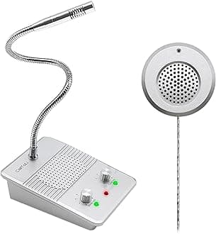 CallToU Window Speaker Intercom System,Anti-Interference Intercommunication Talk Through Glass Window,Intercom System for Business,Bank,Office,Hospital,Counter,Store,Station,Medical Center