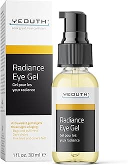 Under Eye Gel with Hyaluronic Acid, Skin Care Targets The Appearance of Puffiness, Dark Circles & Under Eye Bags, Revitalizing Hydrating Skincare 1oz