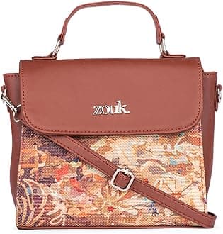 ZOUK Statement Sling Bag With Handle For Women's Girls Ladies