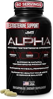 - Alpha JYM X Advanced Testosterone Booster - Vitality, Optimization, DHEA, Ashwagandha, Boron, Shilajit, Fenugreek, Eurycoma, Damiana, Quercetin, DIM, JYM Supplemental Science (240 Capsules)