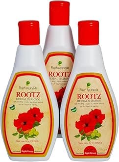 Rajah Ayurveda ROOTZ Shampoo 200ml (Pack of 3) – |Royal Ayurvedic Treatment for your Hair with Goodness of Hibiscus, Brahmi, Neem and Shirakakai| Paraben Free|