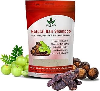 Havintha Natural Hair Shampoo With Herbal Amla Reetha Shikakai Powder For Men & Women, Totally Organic | Paraben And Sulphate Free Shampoo - 227gm (Pack of 1)