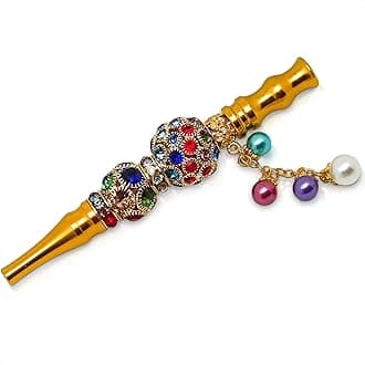 Metal Hookah Tips Reusable – Stylish Rhinestone Hookah Accessories for Personalized Shisha Experience, Durable Gold-Like Metal Alloy Pipe Tip with Ergonomic Design, Easy to Clean, Compact & Gift-Ready