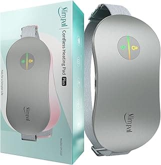 Slimpal Heat Pad for Period Pain Relief, Menstrual Heating Pad for Cramps, Portable Cordless Electric Wearable Heat Belt, Constant Working, Gifts for Her Women Girls, Grey