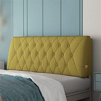 ZZYY Bedside Cushion Bed Backrest Linen Headboard Cushion Support Reading Pillow Bolster for Twin Full Queen King Daybed Bed Bunk Bed Removable Washable,Green,78.7"/200cm(King)
