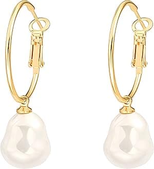 18K Gold Plated Chunky Hoop Earrings Simple Thick Huggie Earrings for Women Elegant Minimalist Jewelry