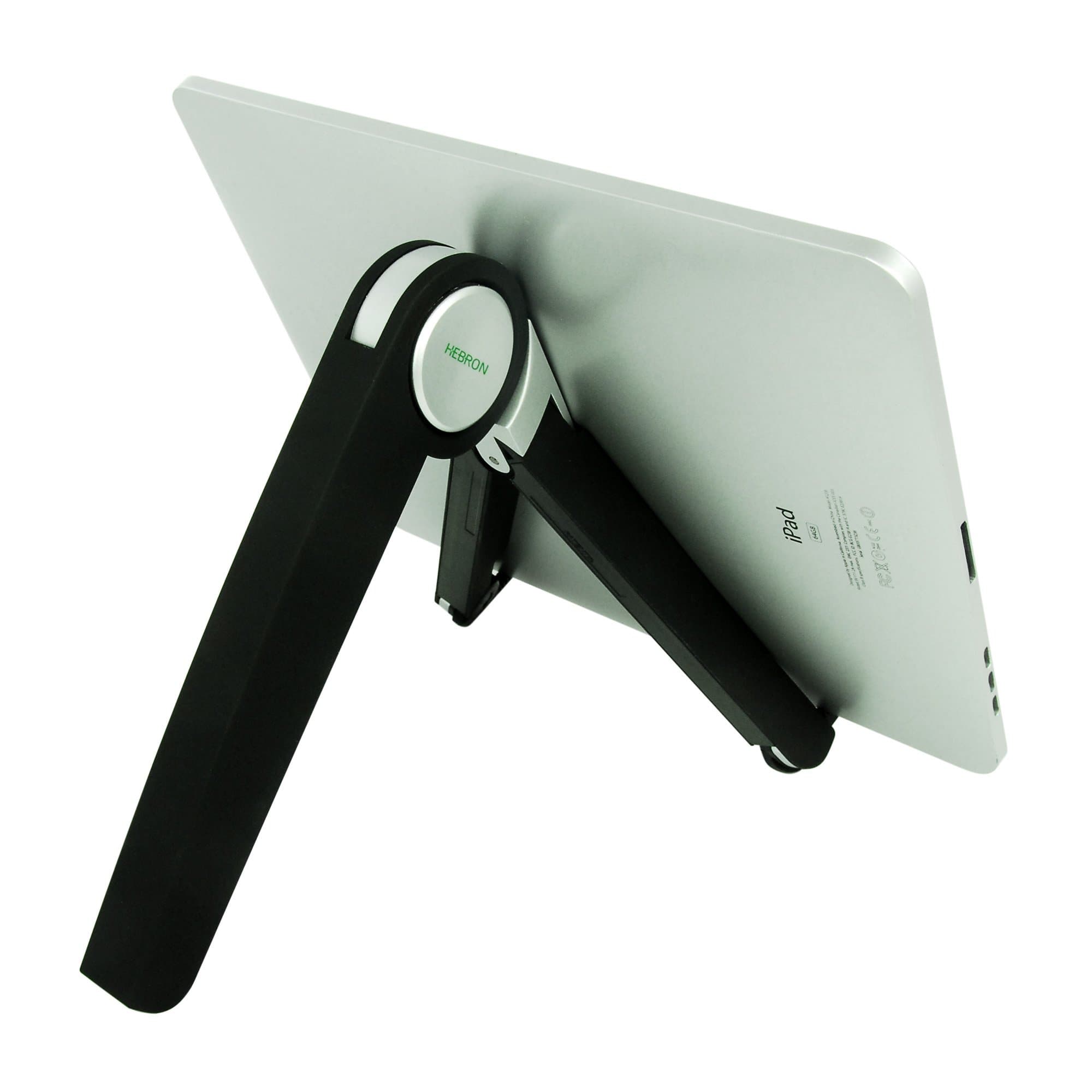 Original Hebron Portable Foldable iPad 5 iPad 4 Galaxy Tab 3 Stand / Holder / Cradle 2nd Generation (max. carrying capacity up to 5 kg) - Desk Stand (black) - also for Laptops, Notebooks, Netbooks & Tablet PCs e.g. Galaxy Tab 10.1 8.9, Acer Iconia, Asus EeeSlate, Motorola Xoom, Toshiba, Archos 10.1, HP Touchpad, Toshiba Folio, Macbook Air
