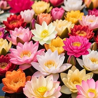 300pcs Lotus Seeds for Planting - 15 Unique Varieties Bonsai Bowl Lotus Seeds, Includes Detailed Planting Guide, Perfect for Ponds, Water Gardens & Gifts, High Germination, Easy to Grow