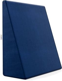 FOVERA Memory Foam Wedge Pillow | 2 Years Warranty | Wedge Cushion for Back Support, Acid Reflux, Snoring, GERD, Leg Elevation, Pregnancy (Velvet Navy Blue, Medium 7" Height)