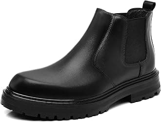 - Men's Wide Toe Box Platform Chelsea Boots Slip-On Casual Ankle Dress Boot
