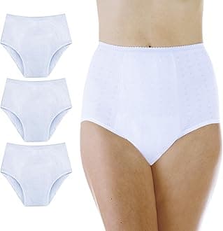 Wearever Women's Maximum Absorbency Incontinence Panties for Bladder Control - Washable, Reusable, Leak Proof Underwear for Women 600 ml - (Pack of 3) (White) (8X) (Fits Hip: 61-63")