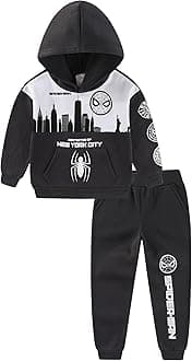 Marvel Spider-Man Boys Hoodie and Pants Set for Toddlers and Big Kids