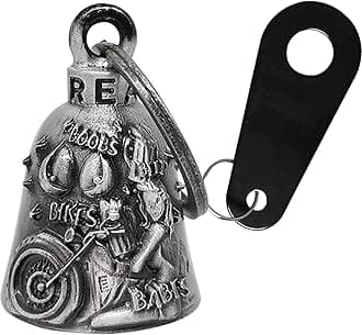 Dream Apparel Motorcycle Bell Guardian Angel Drive Away Gremlin, Biker Bell for Men Women Rider Riding, Good Luck Gift