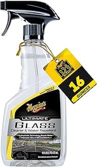 Ultimate Glass Cleaner & Water Repellent - Premium Glass and Window Cleaner for Quick Cleaning with Hydrophobic Technology that Acts as a Rain Repellent Improving Visibility in Rain - 16oz