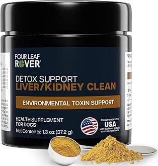 Four Leaf Rover Dog Liver Support - with Organic Milk Thistle & Mushrooms - with Kidney Support - Detox & Cleanse - Veterinarian Formulated
