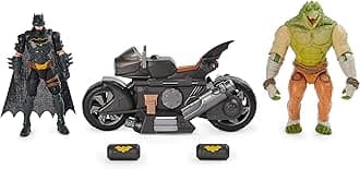 Batman Transforming Batcycle Battle Pack with Exclusive 10-cm Killer Croc and Batman Action Figure, Kids’ Toys for Boys and Girls Aged 4+