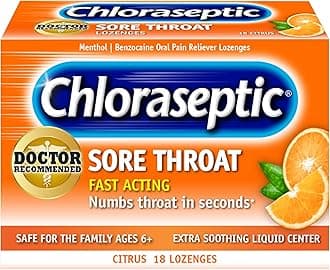 ChlorasepticSore Throat Lozenges, Citrus, 18 Count, 1 Pack