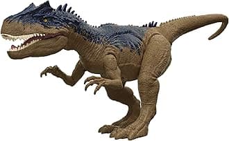 Jurassic World Toys Camp Cretaceous Roar Attack Allosaurus Dinosaur Action Figure with Strike Feature and Sounds, Toy Gift and Collectible