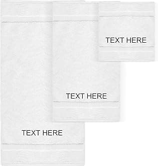 Chakir Turkish Linens | Hotel & Spa Quality 100% Cotton Premium Turkish Towels | Soft & Absorbent (Personalized 3-Piece Towel Set, White)